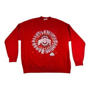Vintage Ohio State Buckeyes‎ Football CSA Sweatshirt Men's XXL Tie Dye USA Red